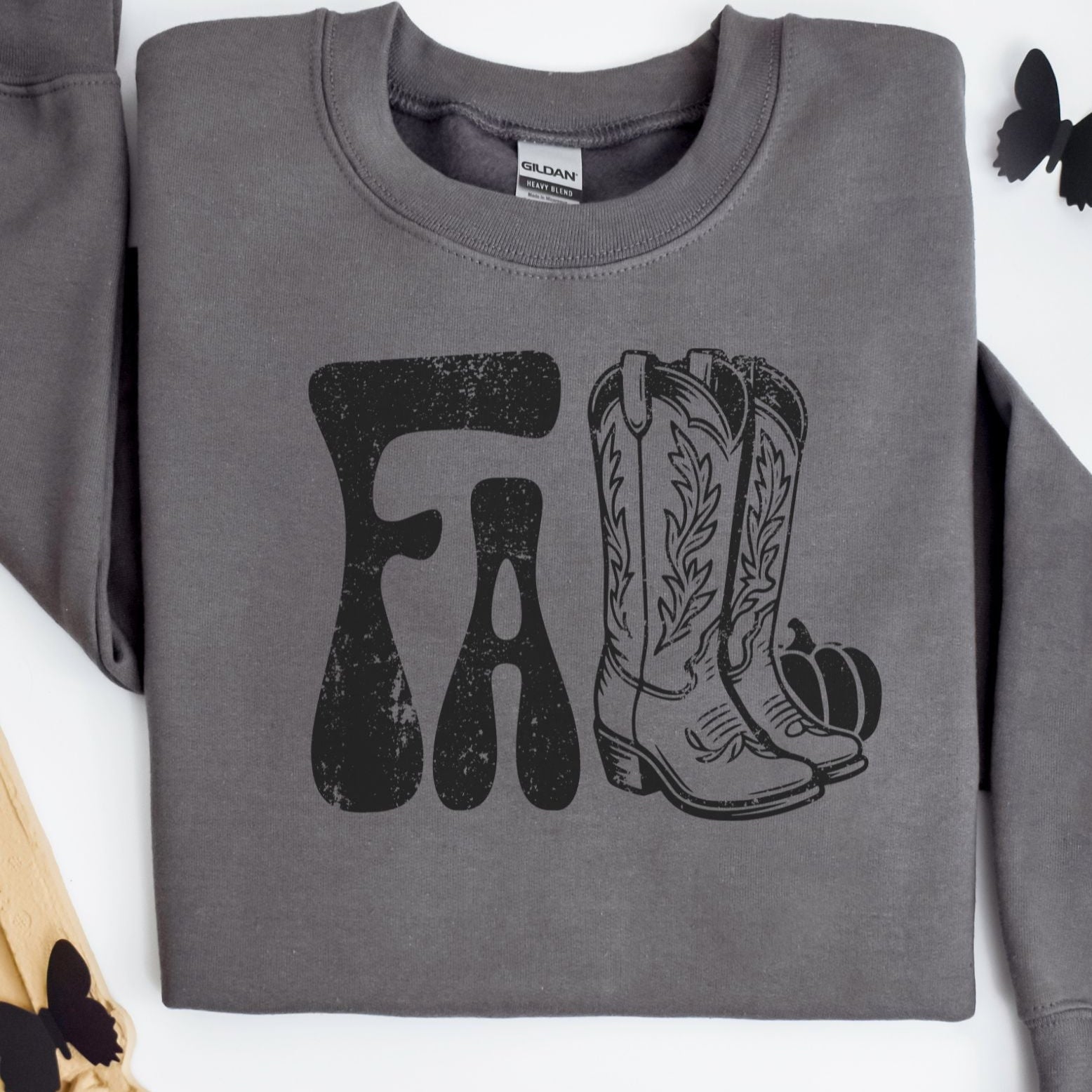 Western Fall Distressed Black