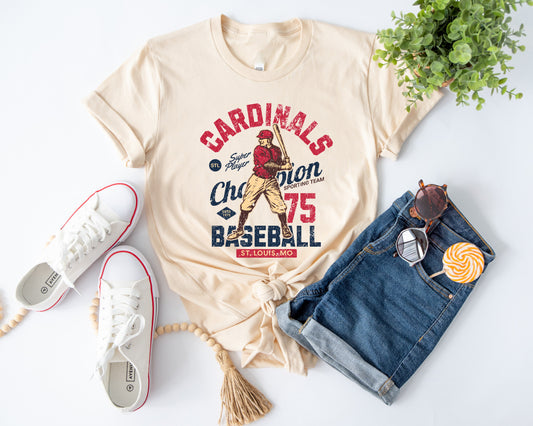 Cardinals Natural Retro Comfort Colors