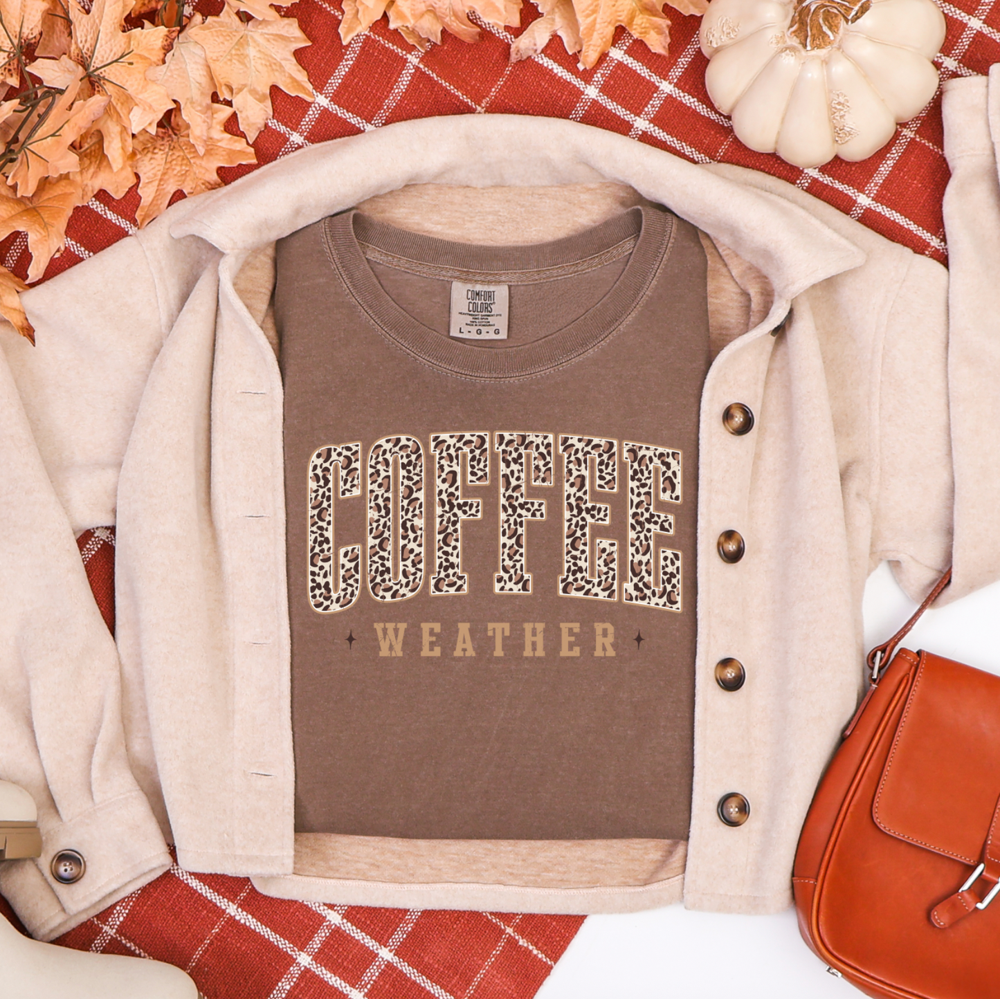 Coffee Weather Leopard Print