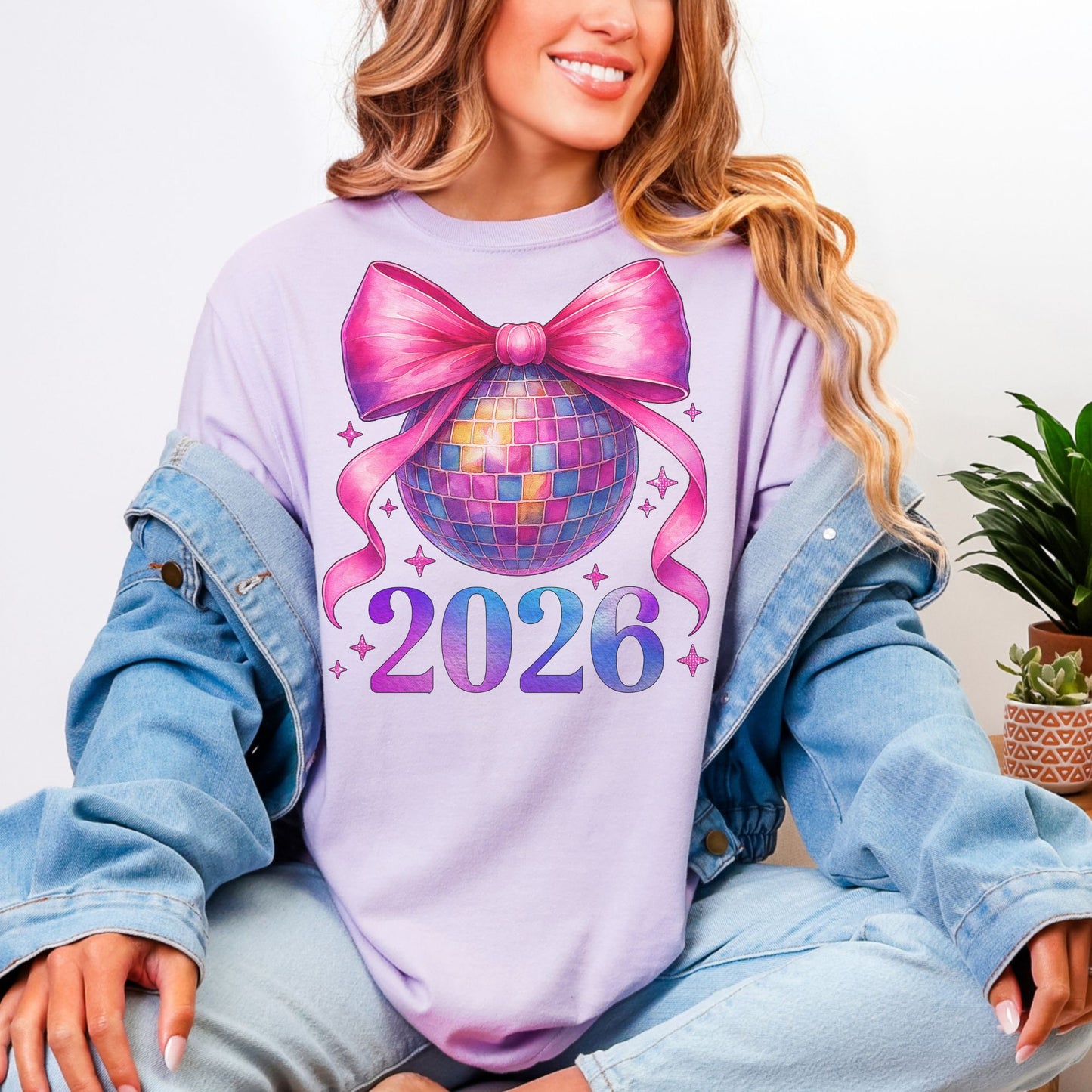 2026 Disco Ball with Bow