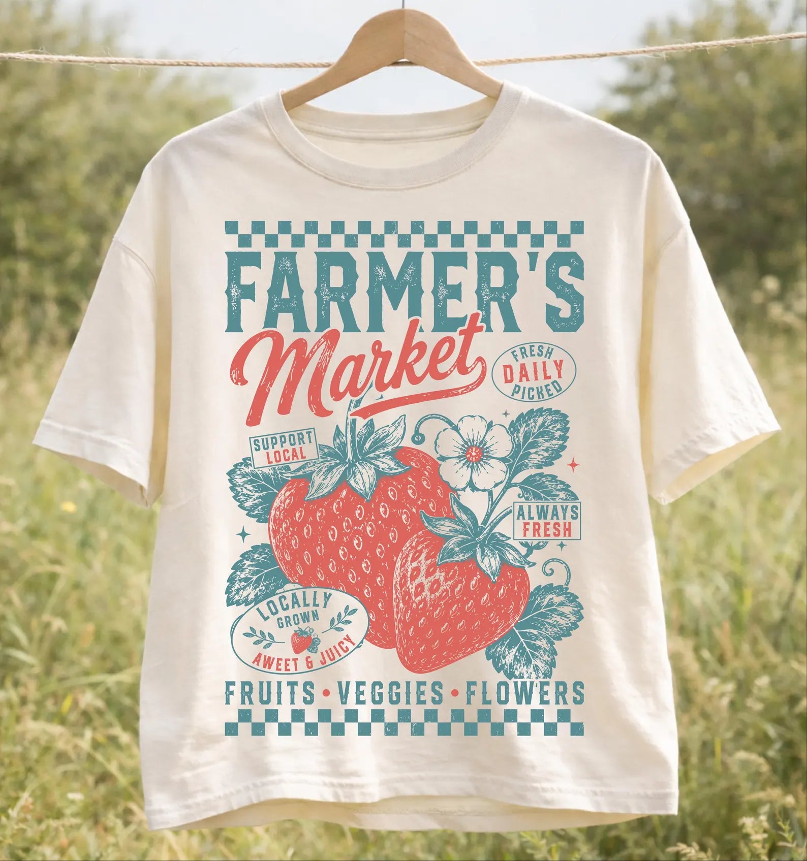 Farmer's Market strawberry tee