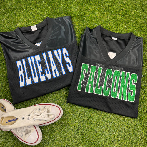 CUSTOM Glitter Embroidery FOOTBALL JERSEY