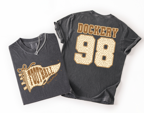Custom Football Mama Name & Number Tee