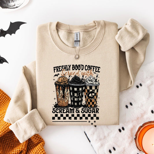 Freshly Boo'd Coffee Served with Scream and Sugar