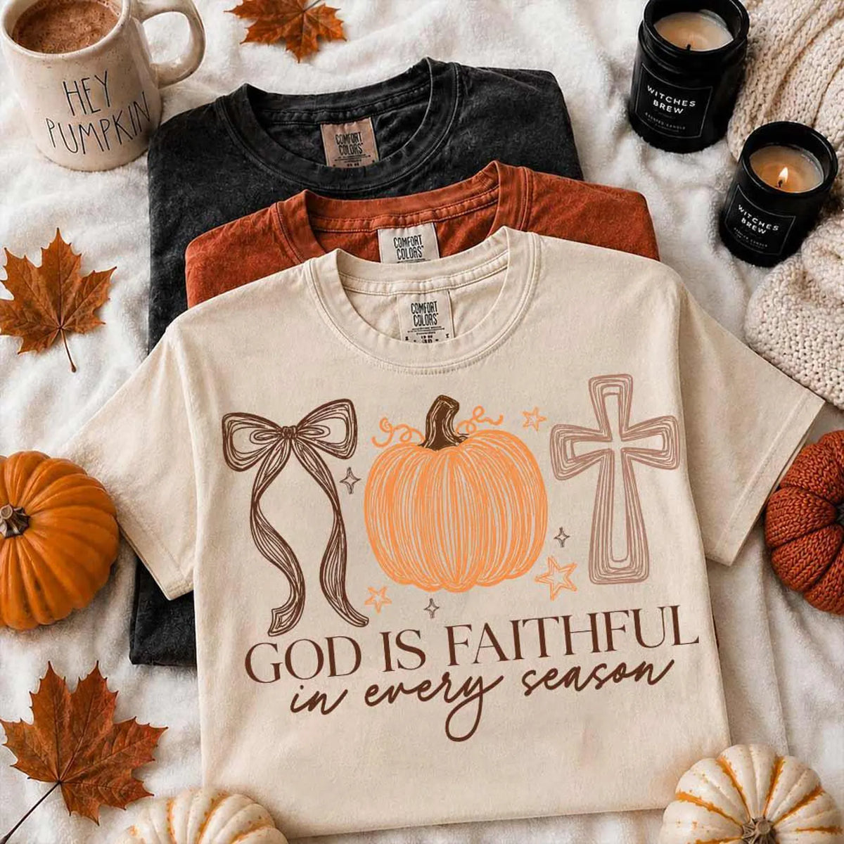 God Is Faithful In Every Season printed garment