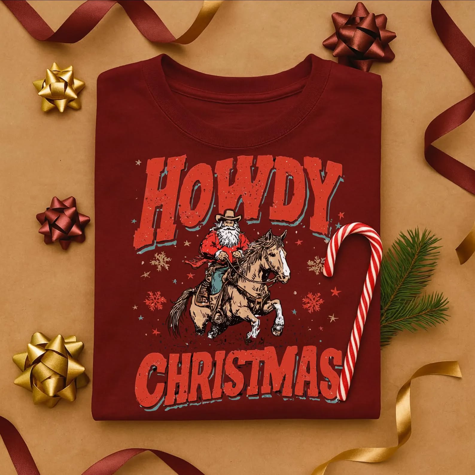 Howdy Christmas Cowboy Santa