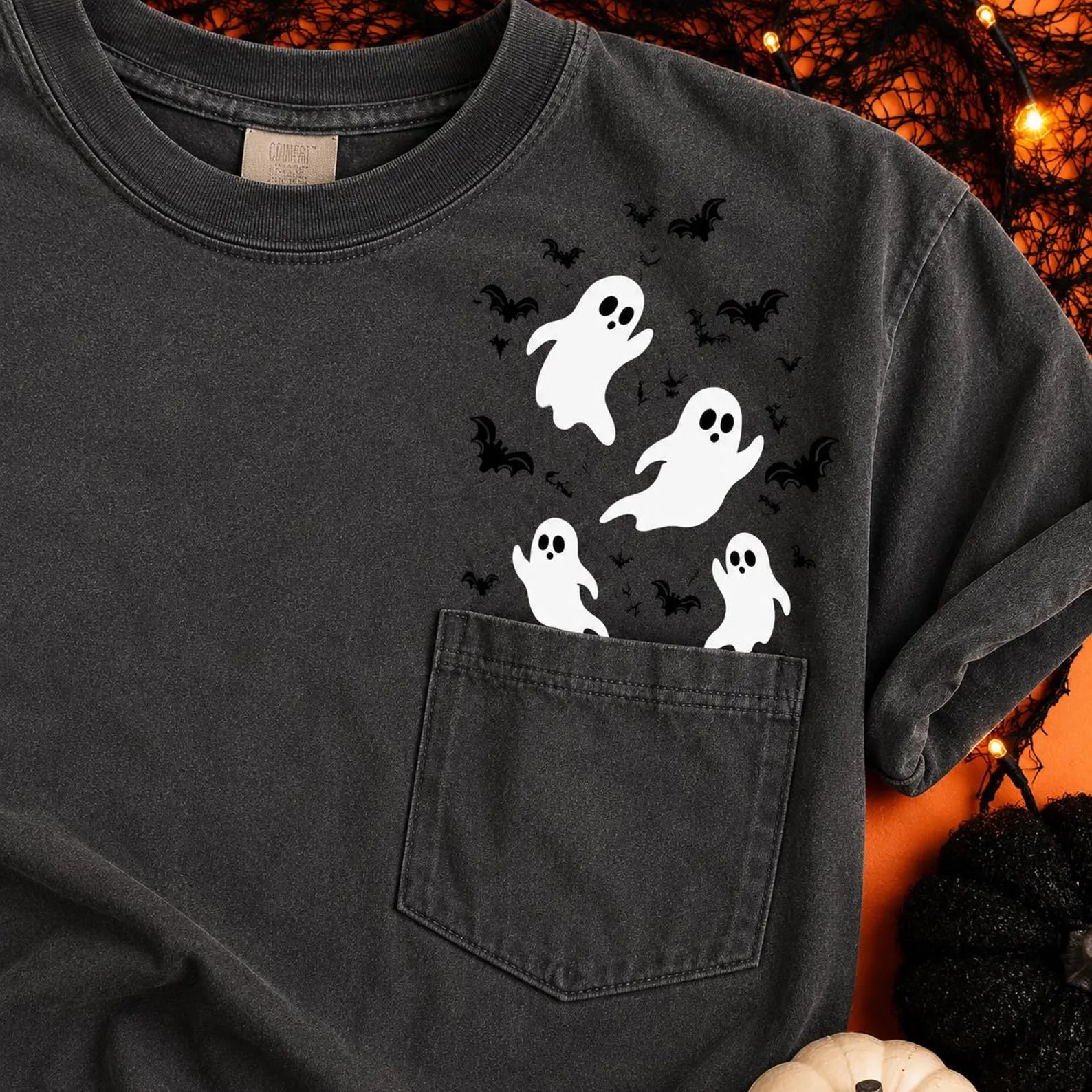 Ghosts & Bats Pocket Tee