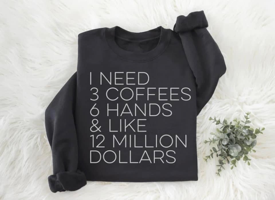 I Need 3 Coffees Short Sleeve