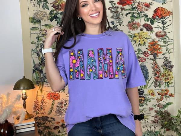 Mama Spring Flowers Comfort Colors