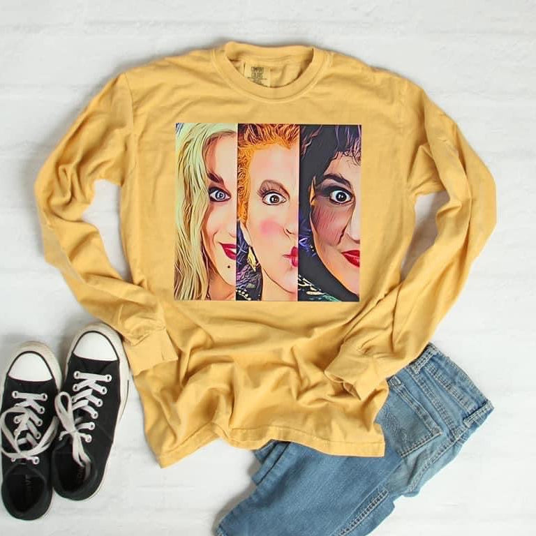 sanderson sister faces Comfort Colors Long Sleeve