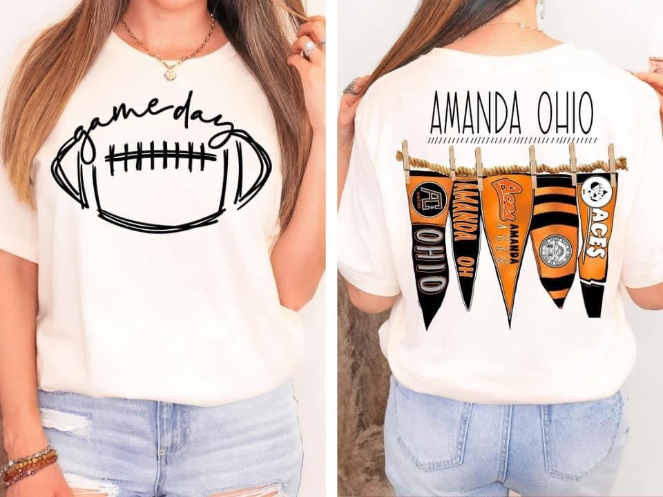 Amanda Ohio Pennant Flags Comfort Colors