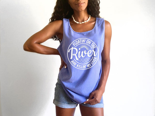 Floatin’ On The River Comfort Colors Tank