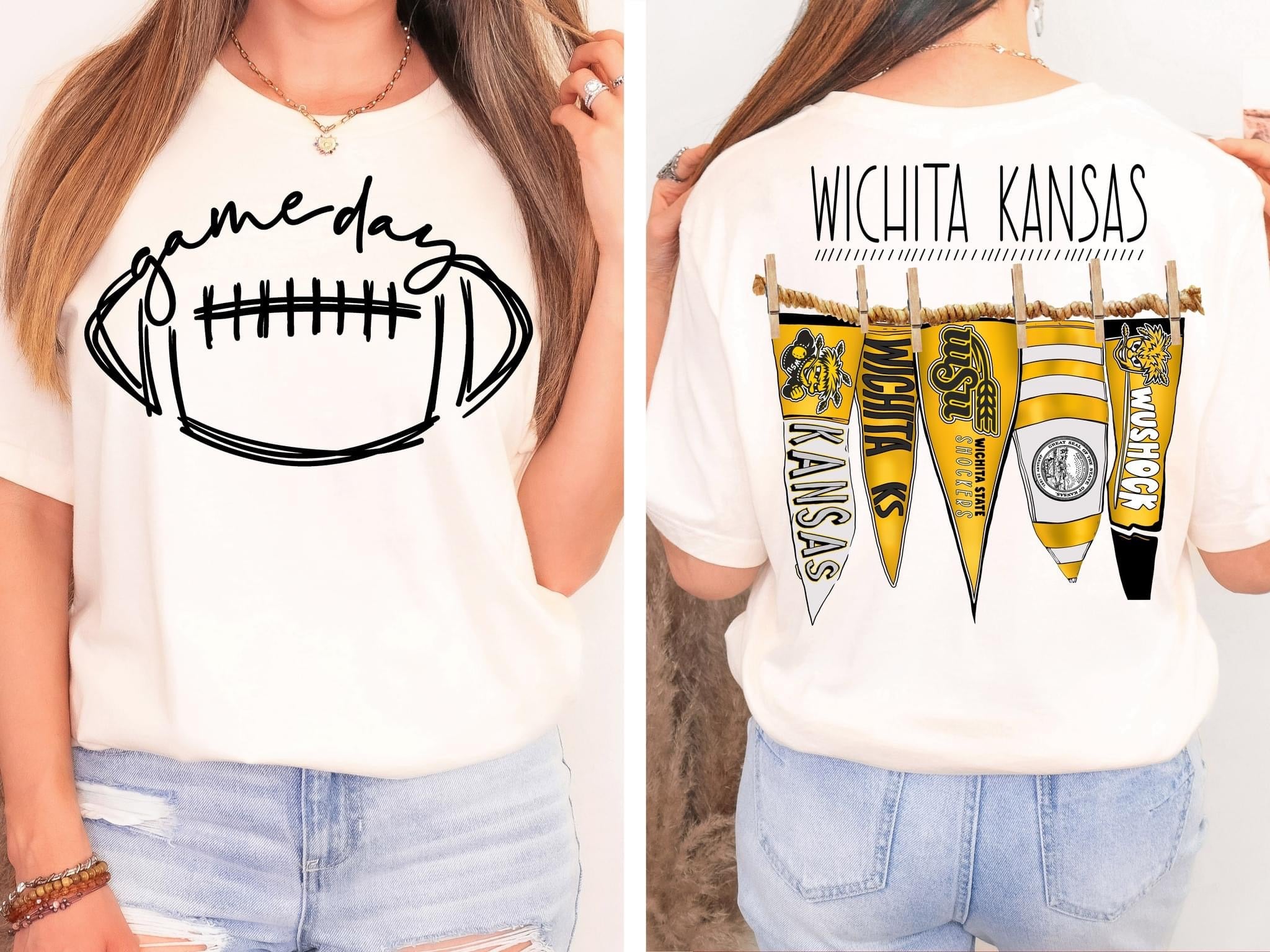 Wichita Kansas Pennant Flags Comfort Colors