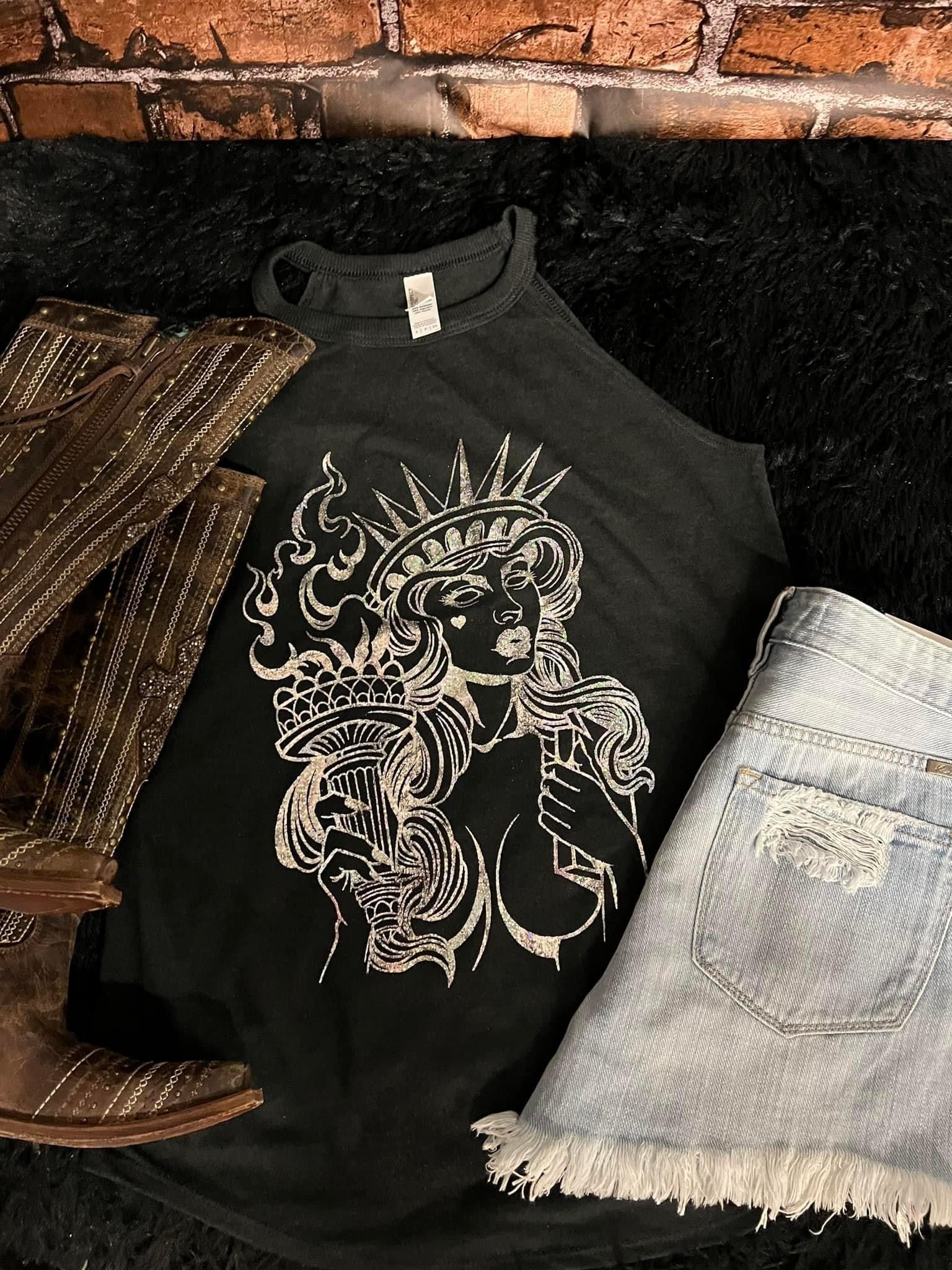 Silver Foil Statue Of Liberty Tank