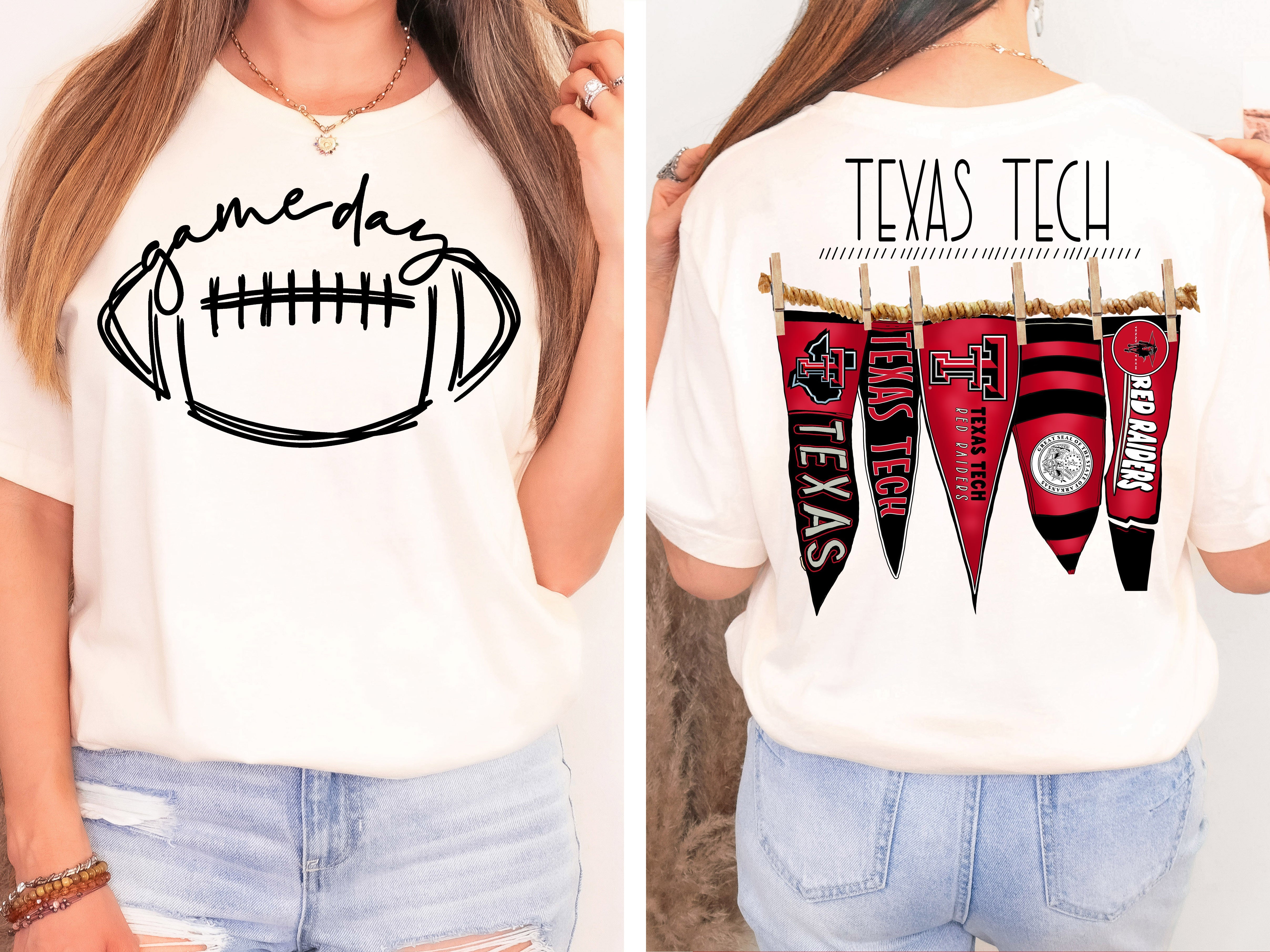 Texas Tech Pennant Flags Short Sleeve