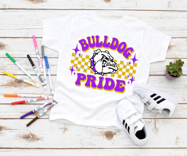 Bulldog Pride Purple And Gold Short Sleeve