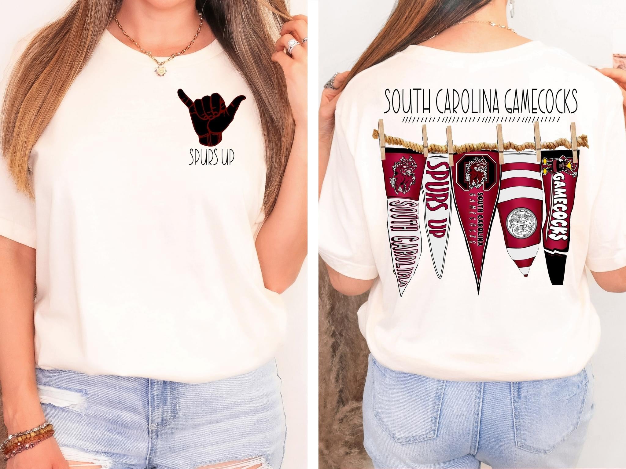 South Carolina Gamecocks Pennant Flags Comfort Colors