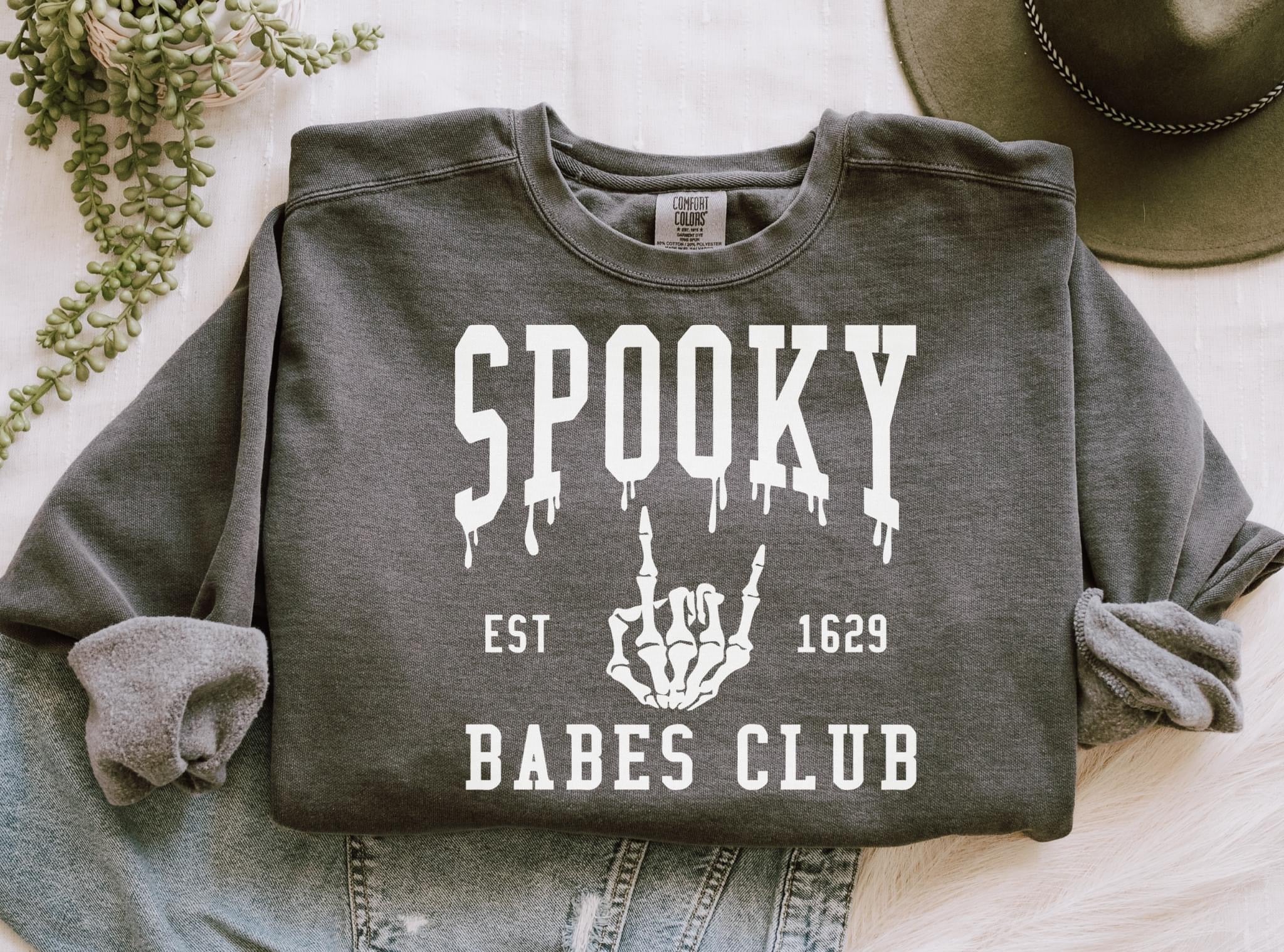 Spooky Babes Club Comfort Colors Fleece