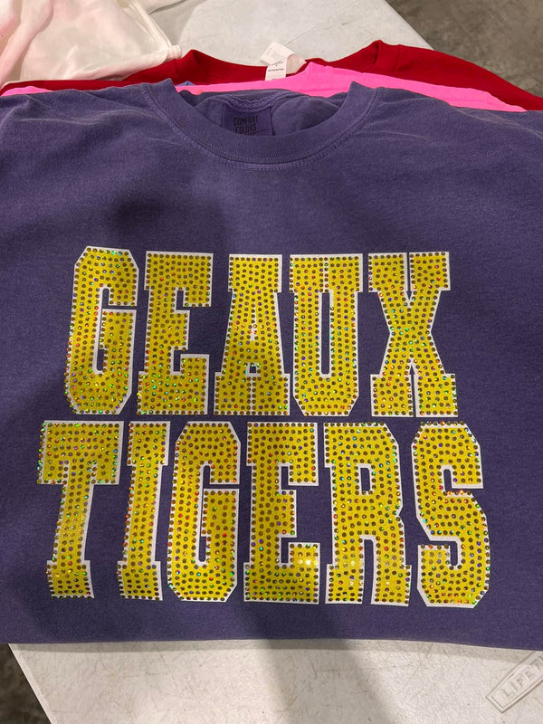 Geaux Tigers Spangle Comfort Colors