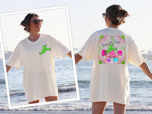 Peace Out Frog Comfort Colors