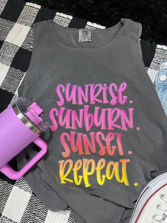 Sunrise Sunburn Sunset Repeat Comfort Colors