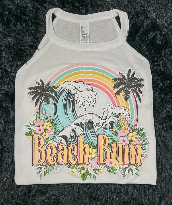 Beach Bum Printed Puff Tank