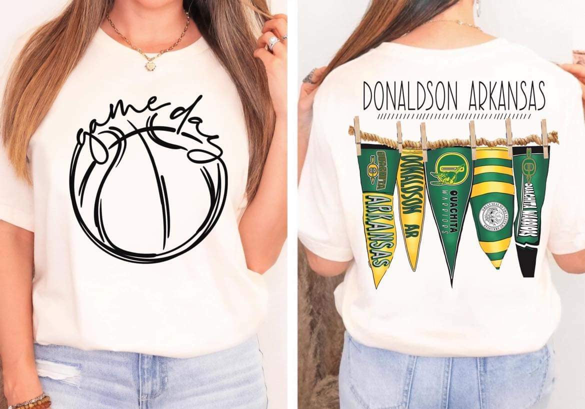 Donaldson Arkansas Basketball Pennant Flags Comfort Colors