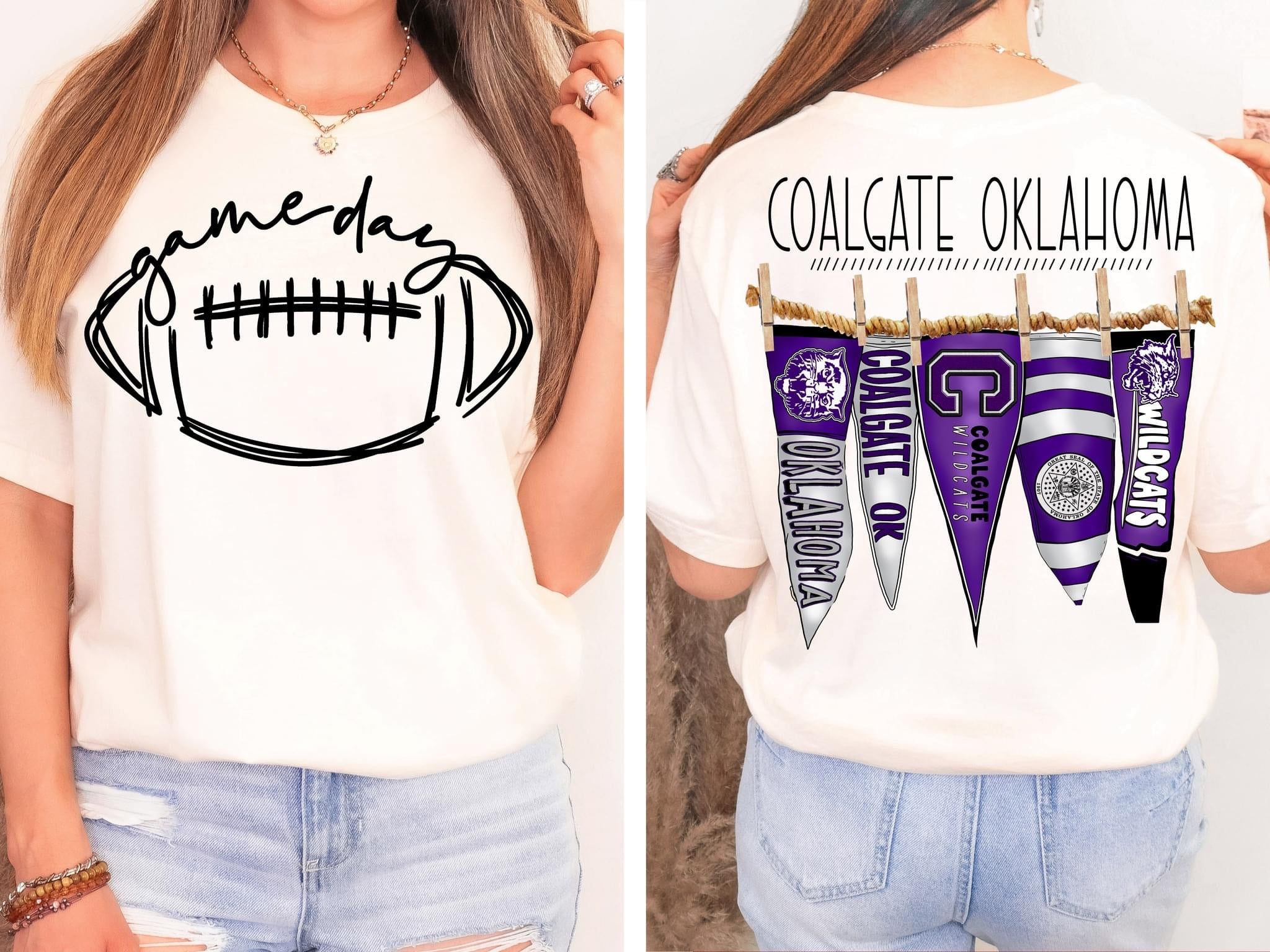 Coalgate Oklahoma Pennant Flags Comfort Colors