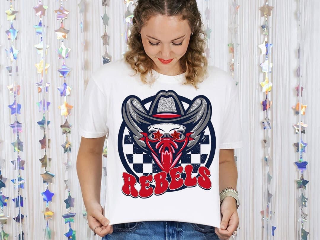 Rebels Red Mascot Short Sleeve