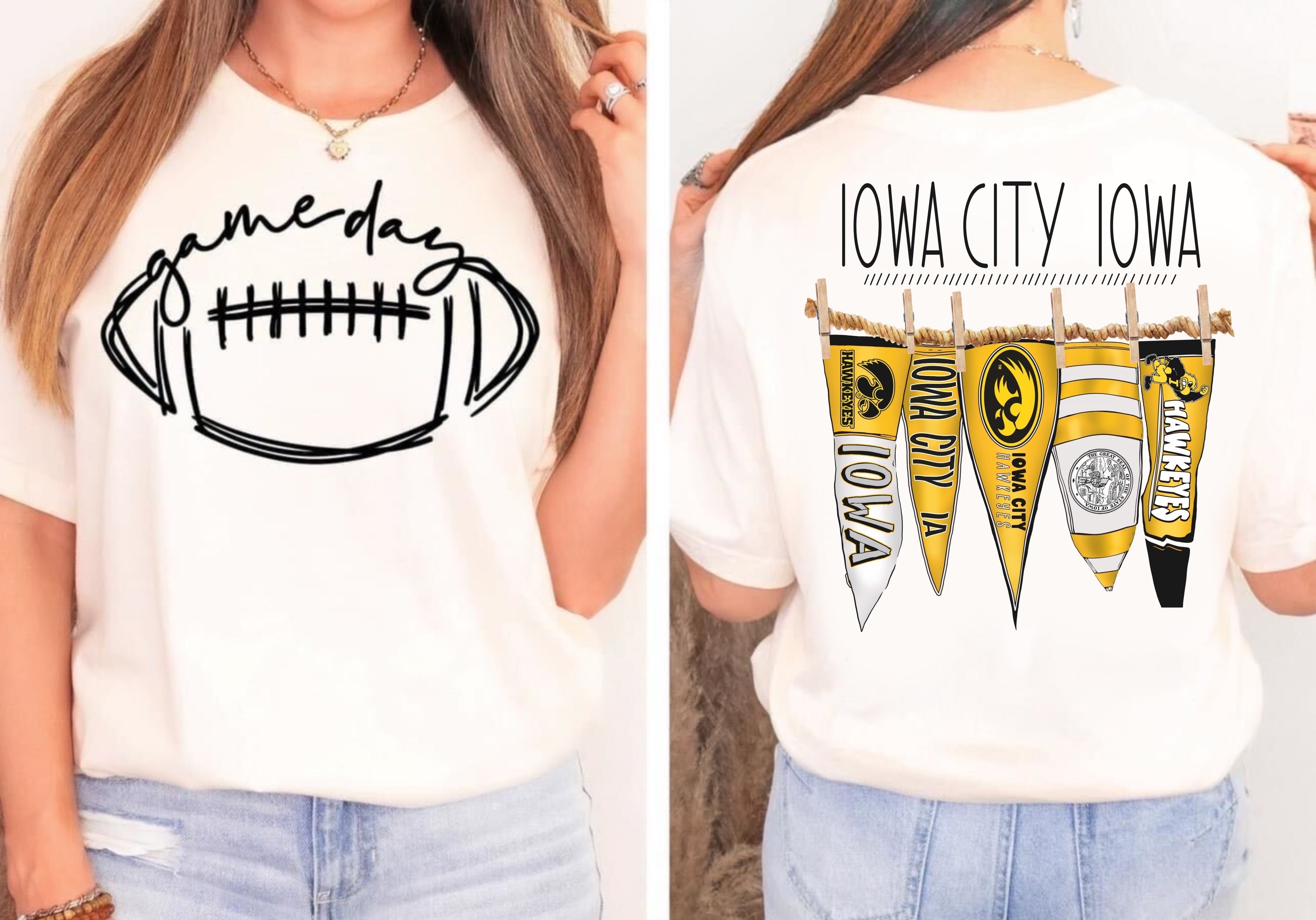 Iowa City Iowa Pennant Flags Comfort Colors