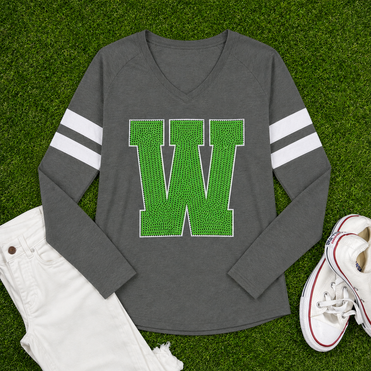 Spangle varsity jersey - black