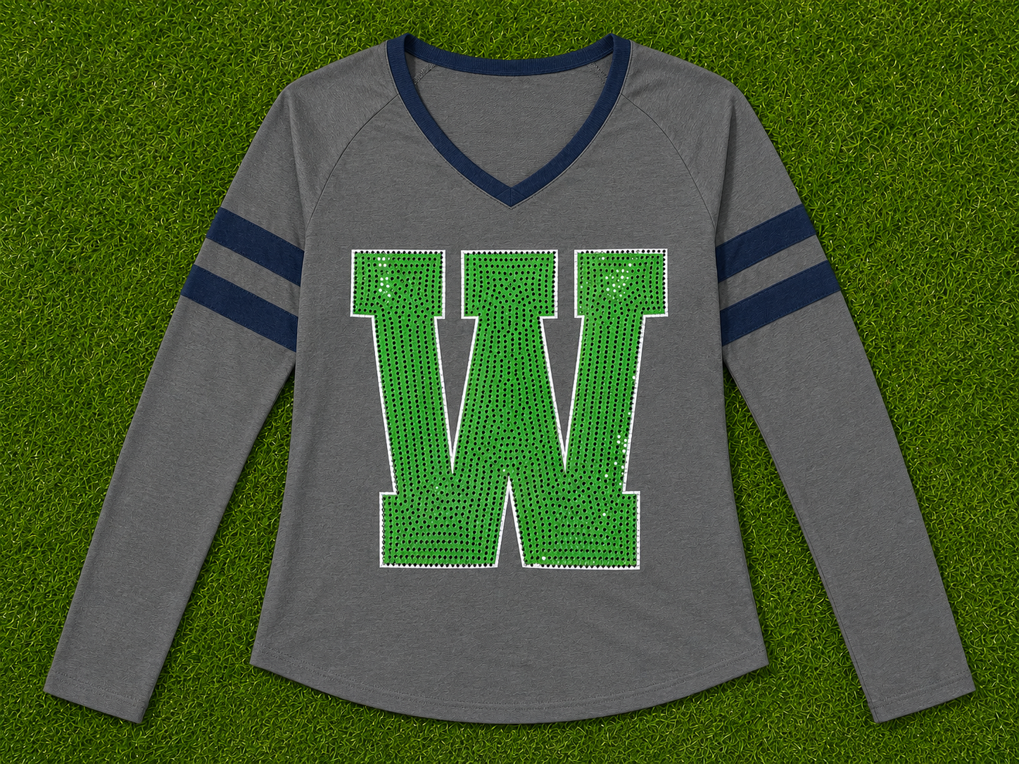 Spangle varsity jersey - ecru
