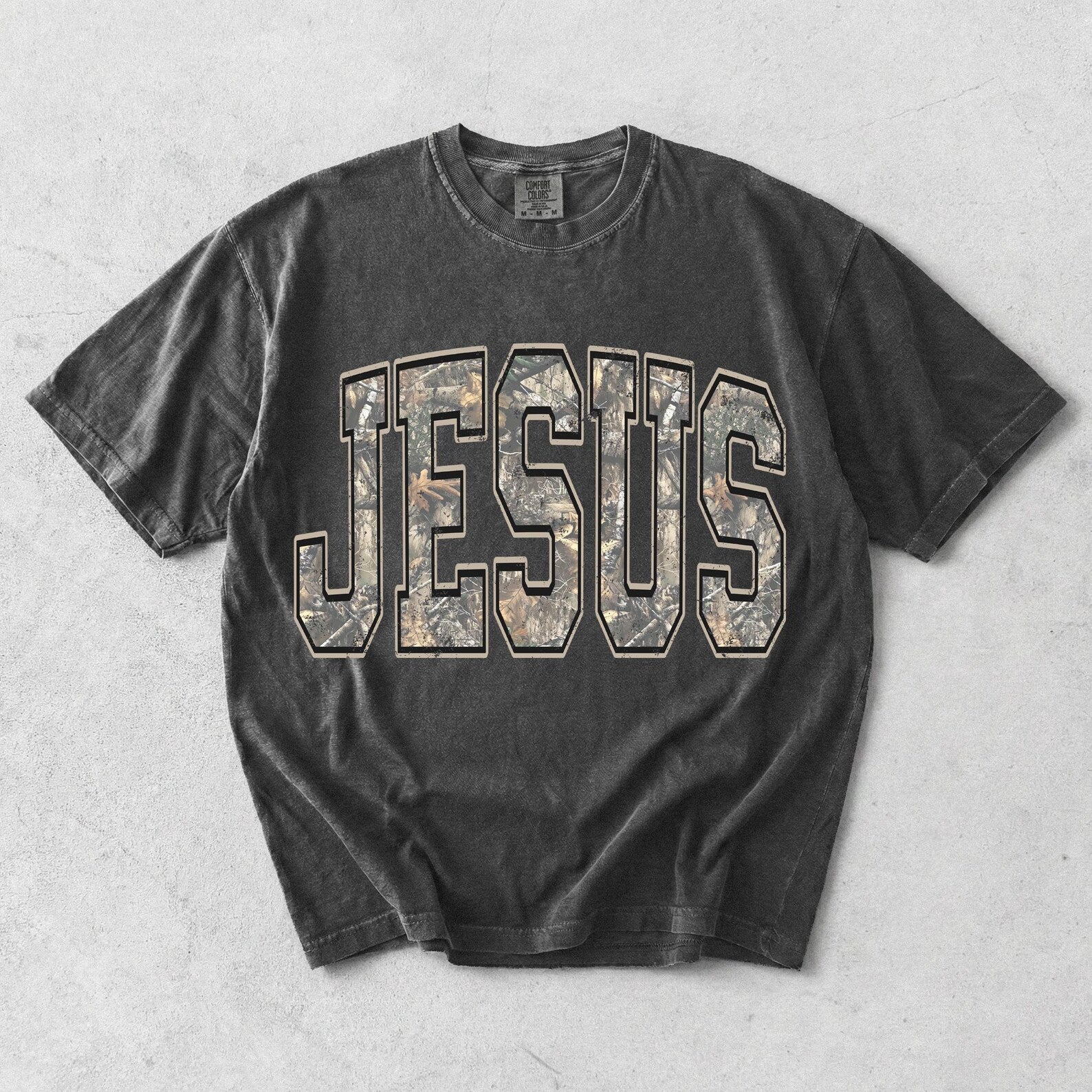Jesus Camo Varsity Tee