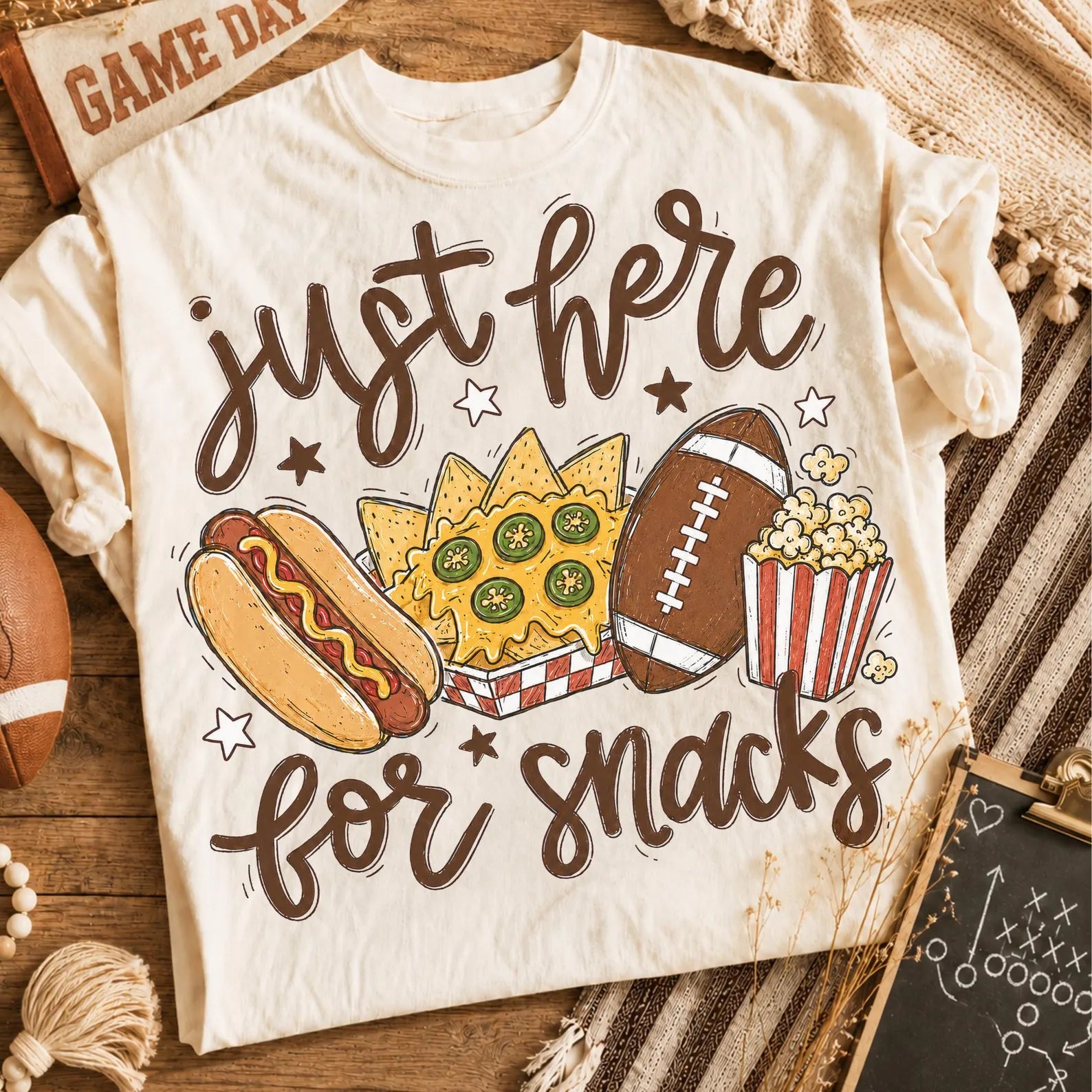 Just Here for Snacks tee