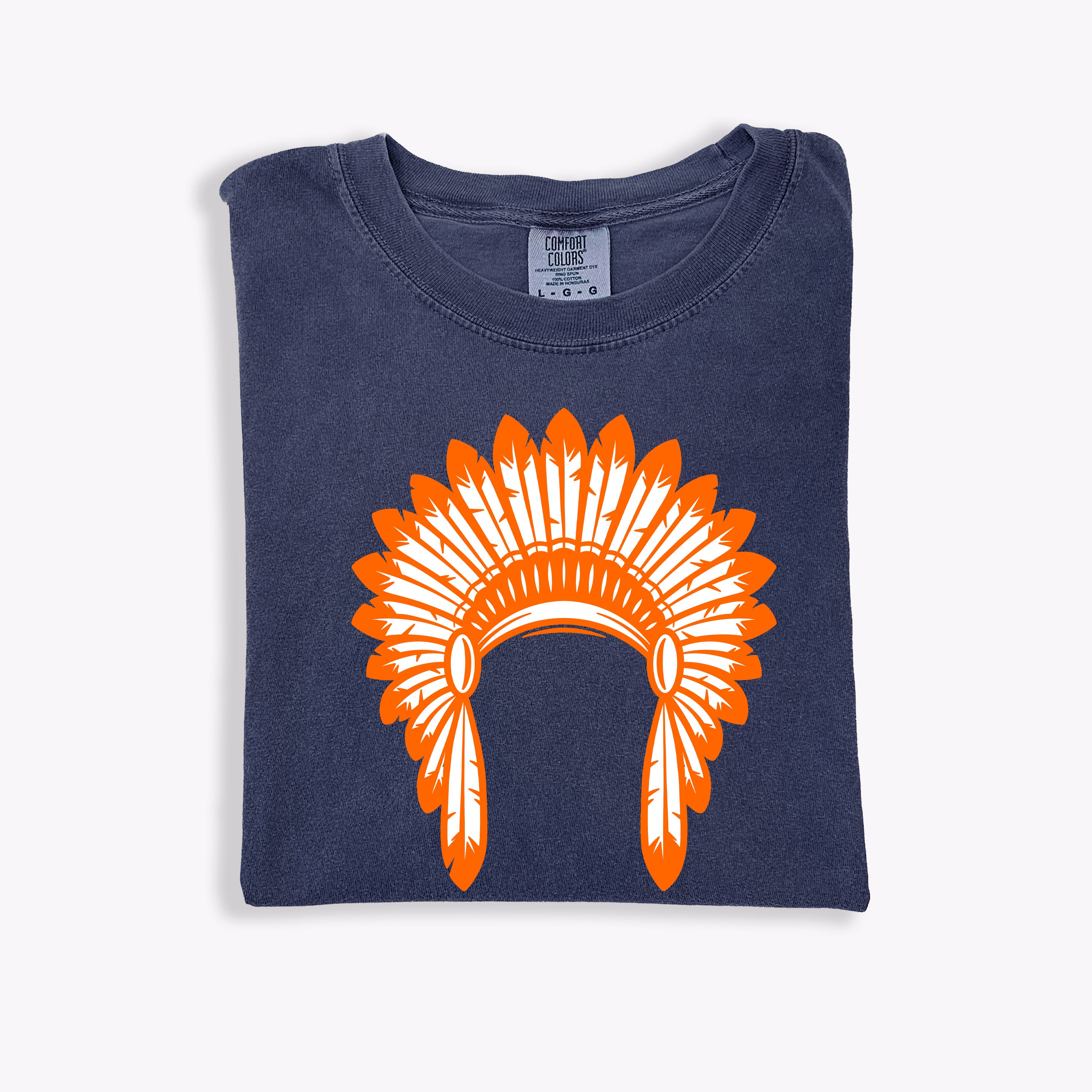Orange White Headdress