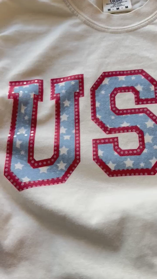 USA Bow Comfort Colors Spangled