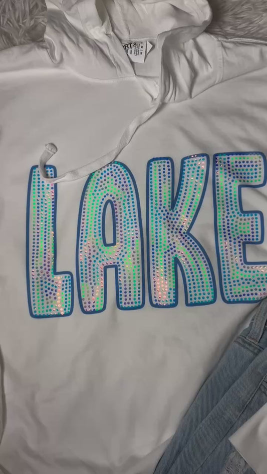 Lake Hooded Spangle Tee Beach wash