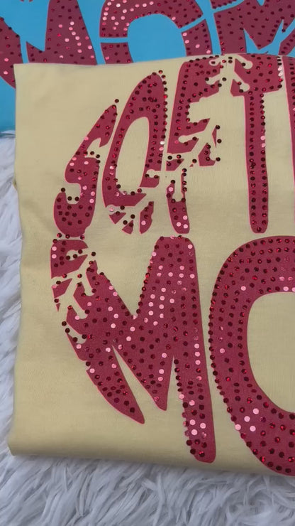 Custom Softball Mom Spangle Comfort Colors