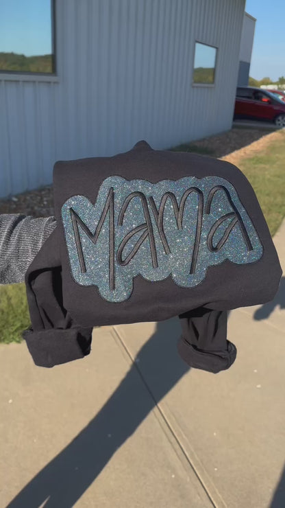 Custom Monochromatic Glitter Embroidered Fleece