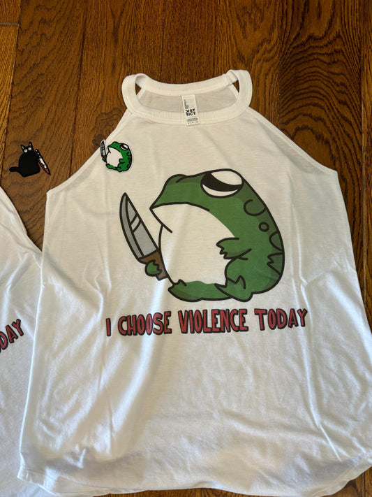 Today I Choose Violence Frog Rocker Tank