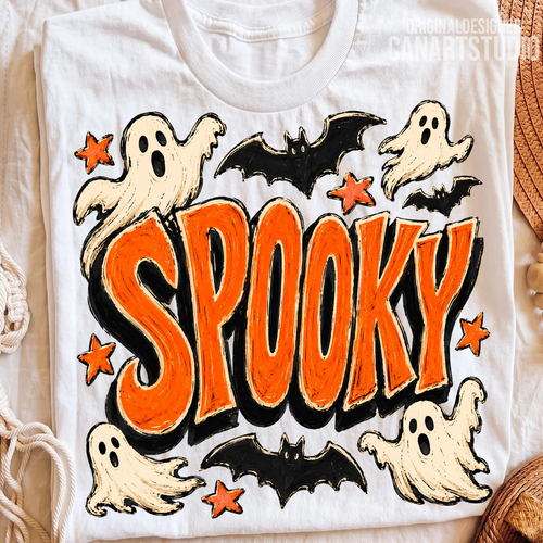 Spooky Ghosts And Bats