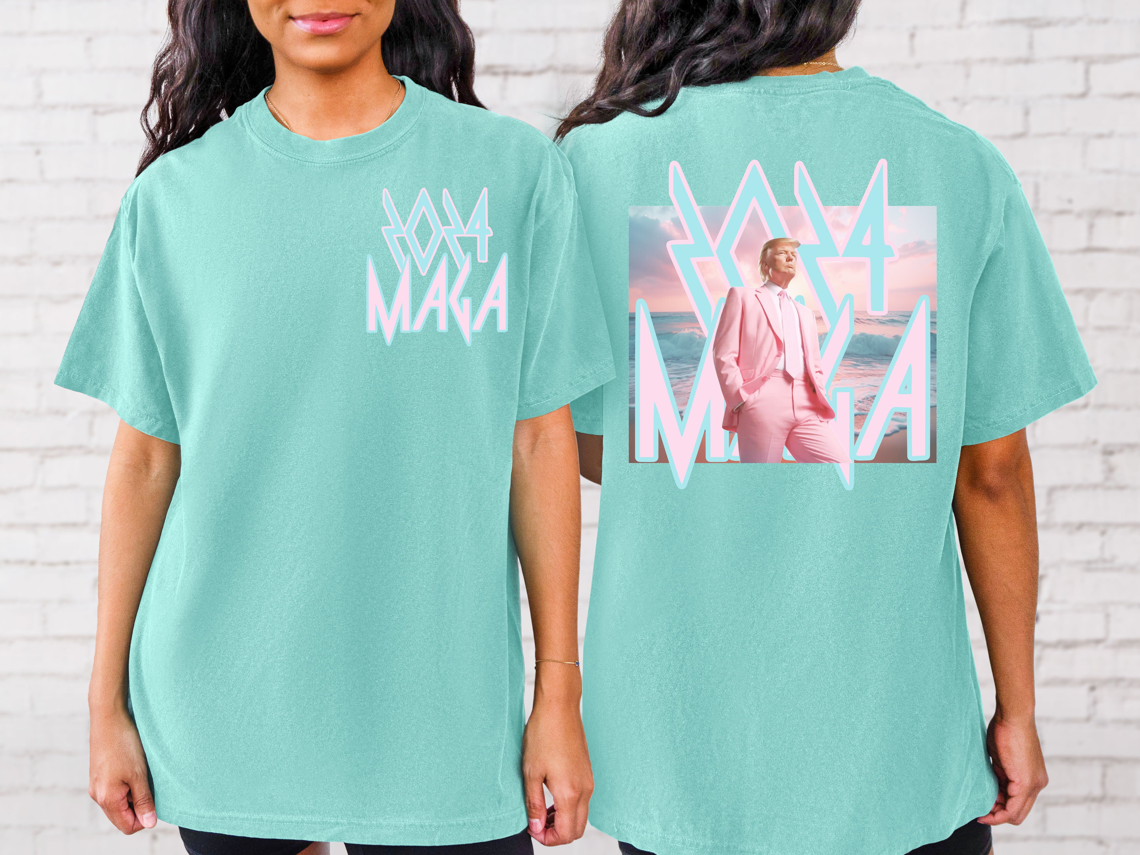 Maga Pink Pocket With Back Short Sleeve