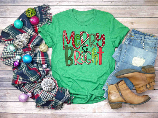 merry and bright doodle