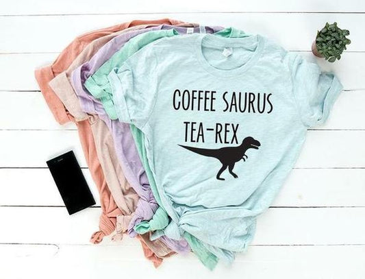 coffeesaurus tea rex funny t shirt