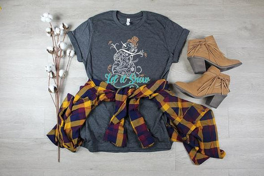let it snow cute tee