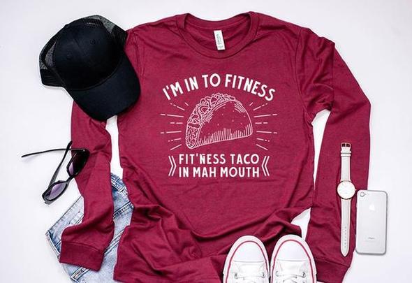 im into fitness fitness taco in mah mouth funny t shirt