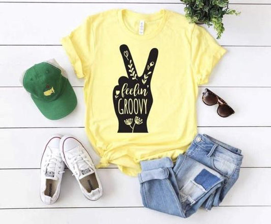 feeling groovy t shirt