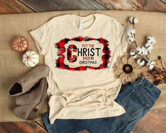 put the christ back in christmas shirt