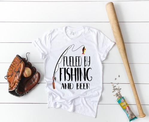 fueled by fishing and beer t shirt