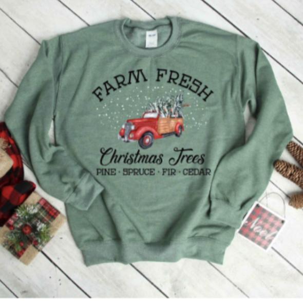 farm fresh christmas trees truck